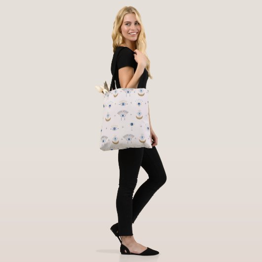 Evil Eye en het derde oog Canvas tas (Op model)
