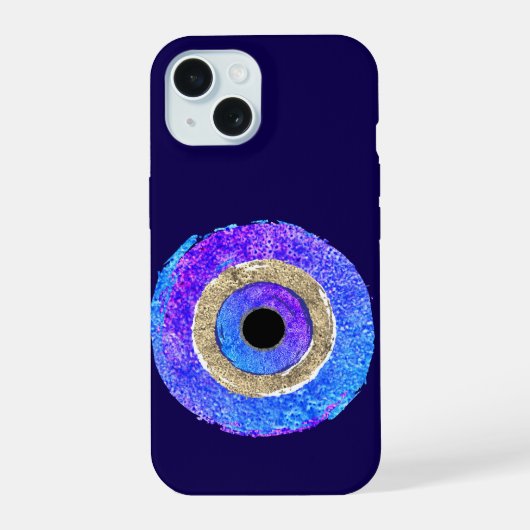 Evil Eye  iPhone 15 Case Hoesje (Achterkant)