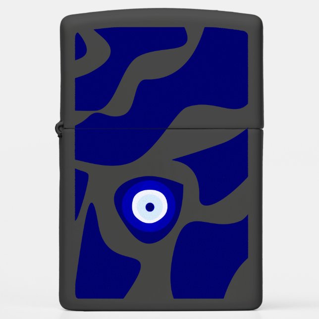 Evil Eye Lava Pattern Zippo (Voorkant)