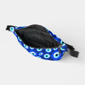 Evil Eye Lucky Charm blauw wit patroon Heuptasje (Open)
