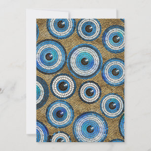 Evil Eye Mosaic Tile Pattern Feestdagenkaart