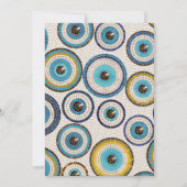 Evil Eye Mosaic Tile Pattern Feestdagenkaart (Voorkant)