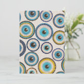 Evil Eye Mosaic Tile Pattern Feestdagenkaart (Staand voorkant)