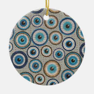 Evil Eye Mosaic Tile Pattern Keramisch Ornament
