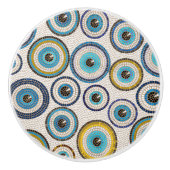 Evil Eye Mosaic Tile Pattern Keramische Knop (Voorkant)