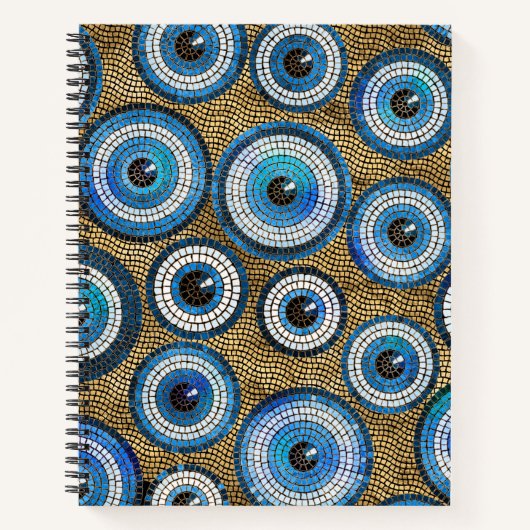 Evil Eye Mosaic Tile Pattern Notitieboek (Voorkant)