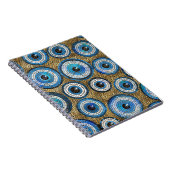 Evil Eye Mosaic Tile Pattern Notitieboek (Rechterzijde)