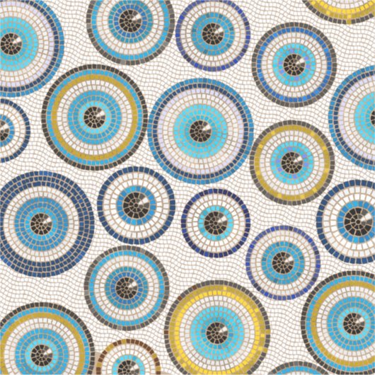 Evil Eye Mosaic Tile Pattern Sticker (Voorkant)
