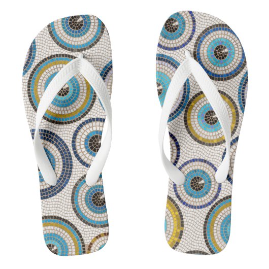 Evil Eye Mosaic Tile Pattern Teenslippers (Voetbed)