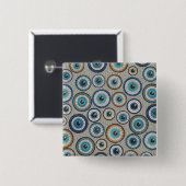 Evil Eye Mosaic Tile Pattern Vierkante Button 5,1 Cm (Voorkant /achterkant)