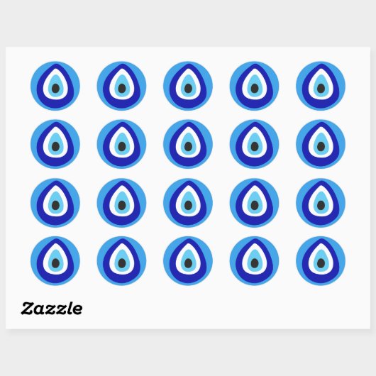Evil Eye Nazar Amulet Ronde Sticker (Vel)