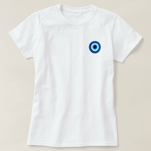 Evil Eye Nazar Blue Matit shirt voor vrouwen (Design voorkant)