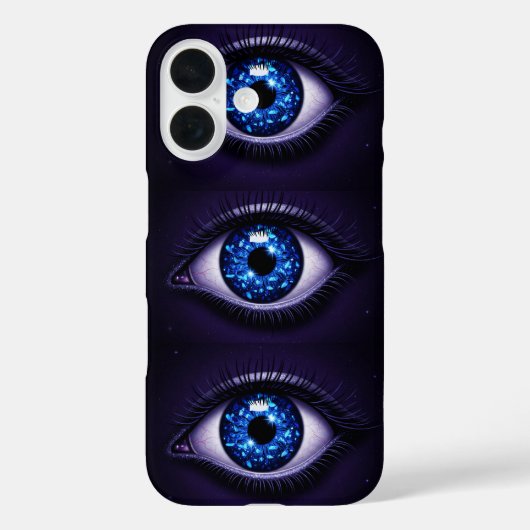 Evil Eye on Dark Glitter Canvas Case-Mate iPhone Case (Achterkant)