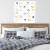 Evil Eye Pattern Canvas Afdruk (Insitu (Slaapkamer))