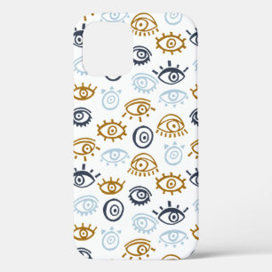 Evil Eye Pattern iPhone 12 Hoesje