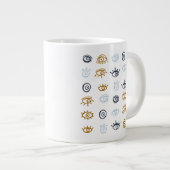 Evil Eye Pattern Extra Grote Beker (Voorkant rechts)