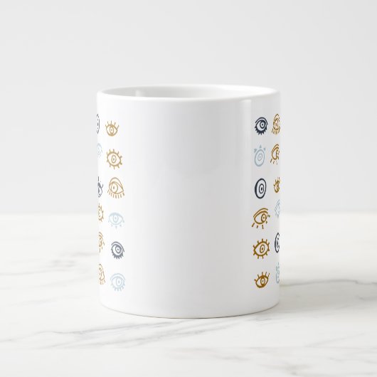 Evil Eye Pattern Extra Grote Beker (Voorkant)