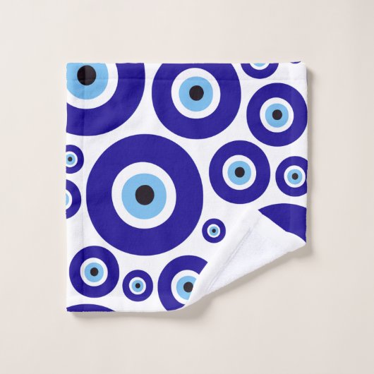 Evil Eye Pattern, Greek Eye, Turkish Eye, Nazar Bad Handdoek (Wasdoekje)
