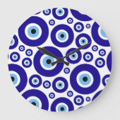 Evil Eye Pattern, Greek Eye, Turkish Eye, Nazar Grote Klok (Voorkant)