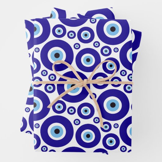 Evil Eye Pattern, Greek Eye, Turkish Eye, Nazar Inpakpapier Vel (In situ)