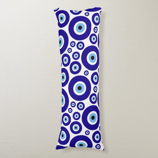 Evil Eye Pattern, Greek Eye, Turkish Eye, Nazar Lichaamskussen (Voorkant Verticaal)