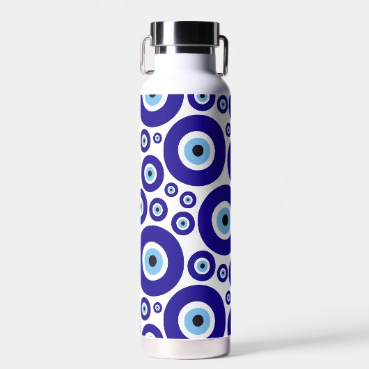 Evil Eye Pattern, Greek Eye, Turkish Eye, Nazar Waterfles (Voorkant)