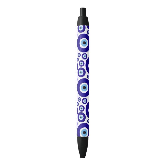 Evil Eye Pattern, Greek Eye, Turkish Eye, Nazar Zwarte Inkt Pen (Voorkant Verticaal)