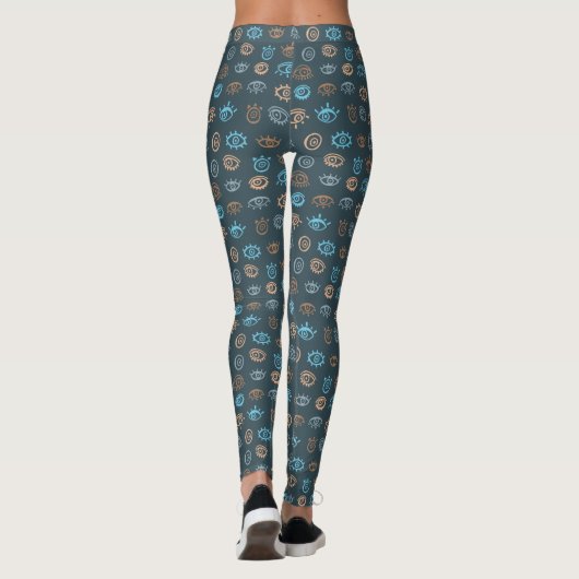 Evil Eye Pattern Leggings (Achterkant)