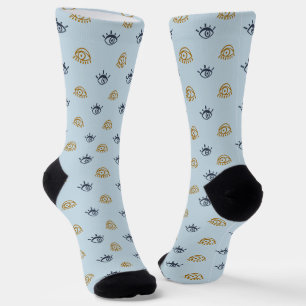 Evil Eye Pattern Socks Sokken
