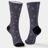 Evil Eye Pattern Socks Sokken (Gebogen)