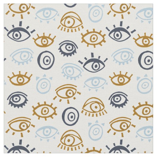Evil Eye Pattern Stof (Close Up)
