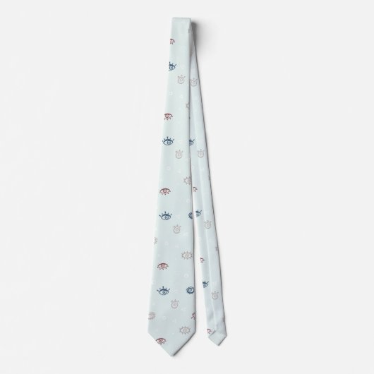Evil Eye Pattern Stropdas (Voorkant)