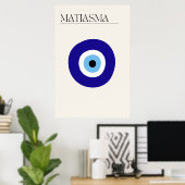 Evil Eye Poster Matiasma (Thuiskantoor)
