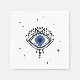 Evil eye protection etnische toneelschrijver servet