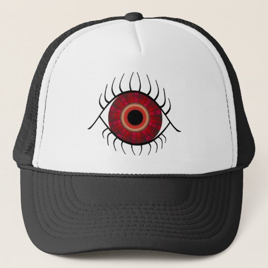 Evil Eye Red Trucker Pet (Voorkant)