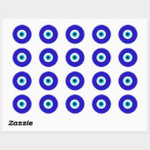 Evil Eye Ronde Sticker (Vel)