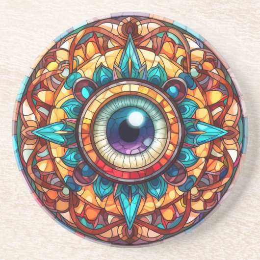 Evil Eye Sandstone Onderzetter (Voorkant)