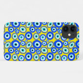 Evil Eye Symbol Patroon op Geel Case-Mate iPhone Case (Achterkant (horizontaal))