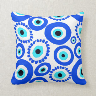 Evil Eye Symbool felgekleurd Kussen