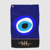 Evil Eye Talisman & Arabic Amulet/Turks, Grieks Golfhanddoek (Voorkant)