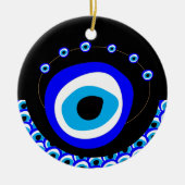 Evil Eye Talisman & Arabic Amulet/Turks, Grieks Keramisch Ornament (Voorkant)