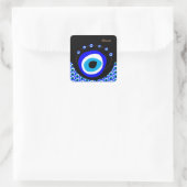 Evil Eye Talisman & Arabic Amulet/Turks, Grieks Vierkante Sticker (Tas)