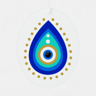 Evil Eye Tear Drop Nazar Protection Metalen Ornament