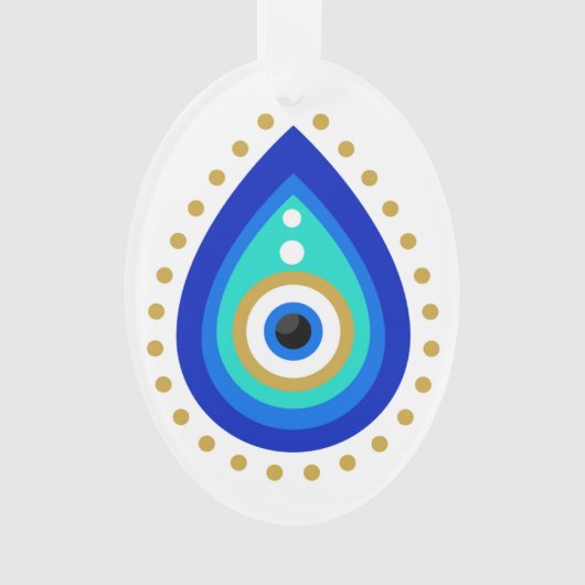 Evil Eye Tear Drop Nazar Protection Ornament (voorkant)