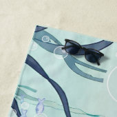 Evil Eye Underwater Bleu Serviette de plage tendan (En situation)