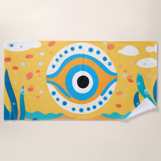 Evil Eye Underwater Tendance Serviette de plage co (Devant)
