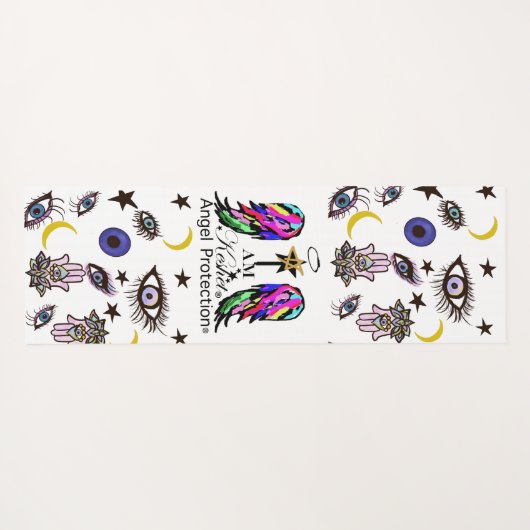 Evil Eye Yoga Mat van mij is Keshet Angel Protecti (Achterkant (horizontaal))