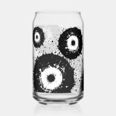 Evil Eye Zwart & Wit Drinkware Set Blikvorm Glas (Voorkant)