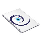 Evil EyeEvil Eye Artistic Blue Grieks Notitieboek (Rechterzijde)