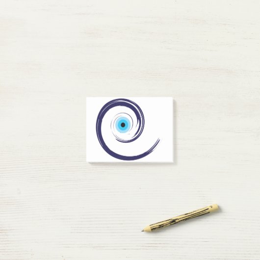 Evil EyeEvil Eye Artistic Blue Grieks Post-it® Notes (Op bureau)